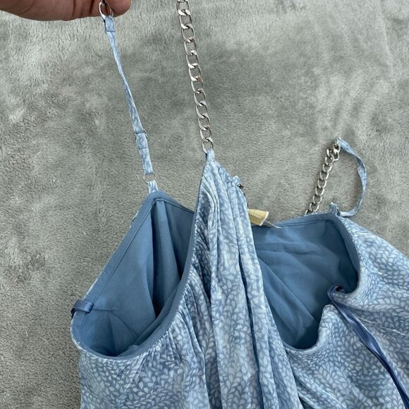 Michael Kors Chambray Blue Sleeveless Chain Strap Dress S  NWT 0969 - Picture 8 of 8